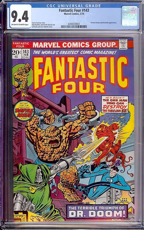 Fantastic Four Cgc Ow W Auction Pedigree Comics