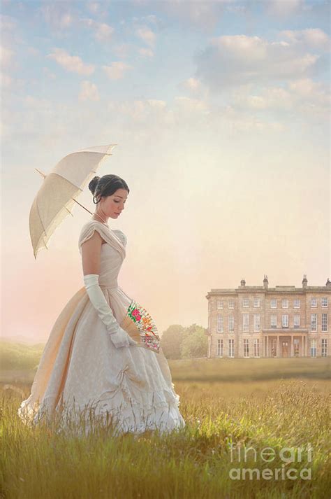 Victorian Woman With Parasol And Fan Photograph By Lee Avison Fine