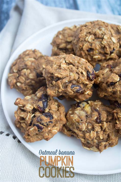 Oatmeal Banana Pumpkin Cookies Vegan Recipe