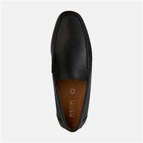 Geox® Kosmopolis Grip Mocassins En Cuir Noirs Homme Geox® Pe