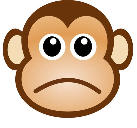 Sad Monkey Clip Art at Clker.com - vector clip art online, royalty free & public domain