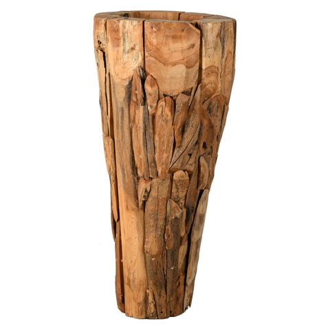 Gro E Vase Aus Teakholz Kaufen Home