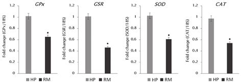 Relative Gene Expression Of GPx GSR SOD And CAT In Placental Tissues