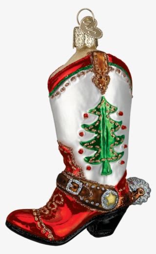 Holly Berry Cowboy Boot Ornament Old World Christmas Holly Berry