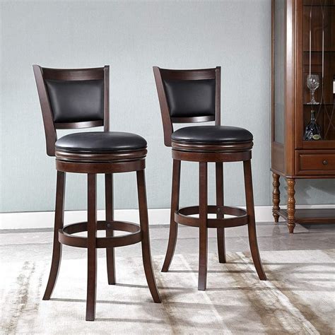 Ball Cast Bar Height Pack Of 2 Swivel Stool 29 Inch 2 Pack