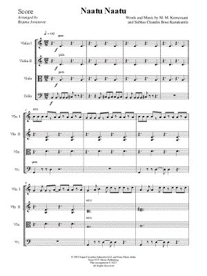 "Naatu Naatu" Sheet Music - 2 Arrangements Available Instantly - Musicnotes