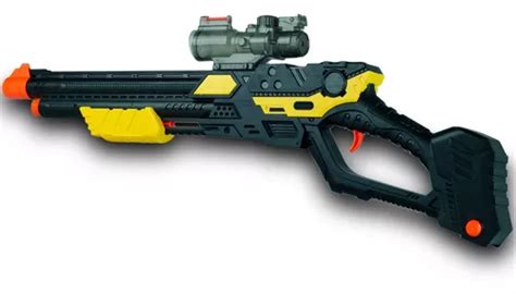 Arma Pistola De Brinquedo Lança Dardos Tipo Nerf Luz