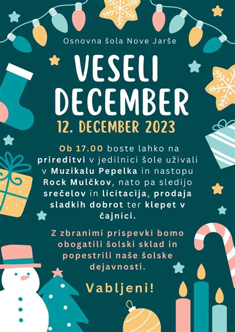 VABILO na Veseli december Osnovna šola Nove Jarše