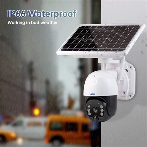 Kerui Outdoor Waterproof Wireless Mp Wifi Ip Camera W Solar Panel