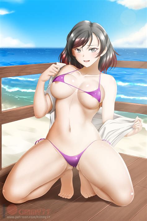 Rule 34 1girls Bikini Blush Blushing Breasts Female Female Only Kimmy77 Looking At Viewer Rwby