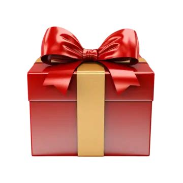 Christmas Red Gift Box With Ribbon Christmas Red Gift Box With Red