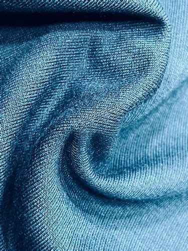 Blue Cotton Loop Knitted Fabric Plain Solids At Rs Kg In Ludhiana