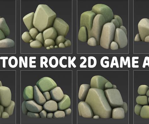 artstation  stone rock  game asset game assets