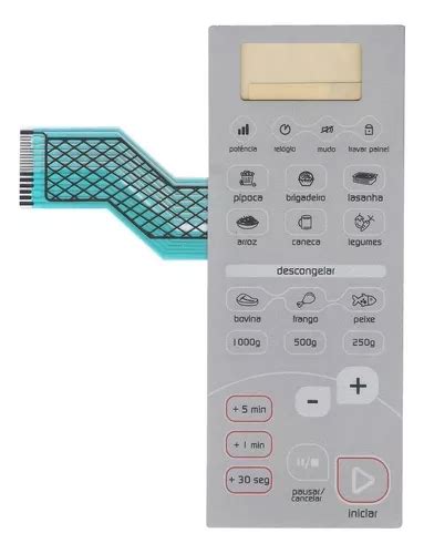 Membrana Teclado Para Micro Ondas Compat Vel Brastemp Bmc Af