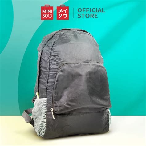 Jual MINISO Tas Pungung Ransel Wanita Pria Lipat Backpack Travel Gunung