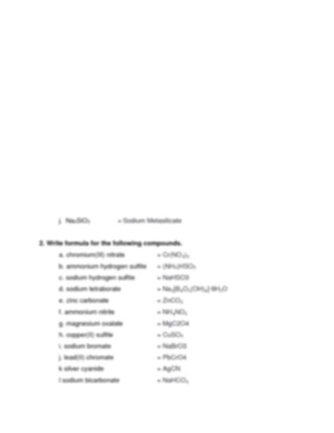 SOLUTION Assignment 3 M Exercise 5 3 Formula Writing And Naming Of