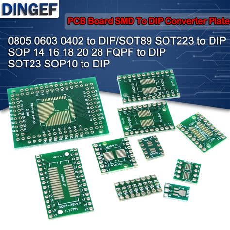 10PCS PCB Board Kit SMD Turn To DIP Adapter Converter Plate SOP MSOP