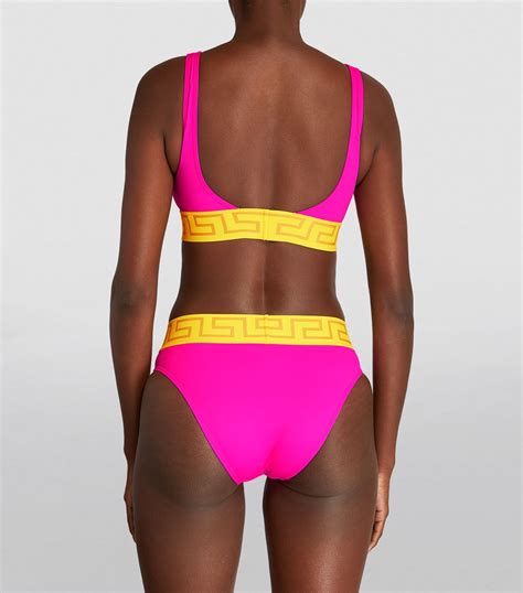 Versace Greca Border Triangle Bikini Top Harrods US