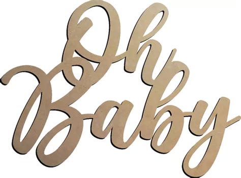 Letrero Para Fiesta Oh Baby Mdf 80 X 60 Cm Baby Shower