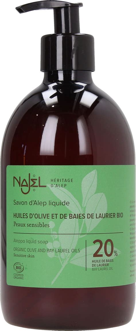 Najel Liquid Aleppo Soap Organic Bay Laurel Oil Ml Ecco