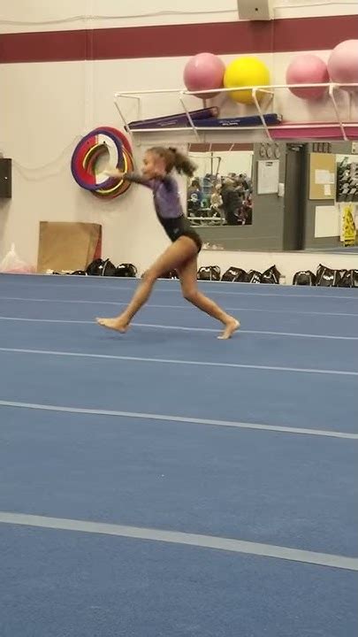 Level 3 Gymnastics Floor Routine 2019 First Back Handspring Youtube