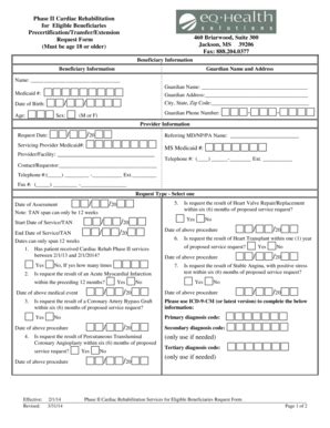 Fillable Online Phase Ii Cardiac Rehabiliationpdf Eqhealth Solutions