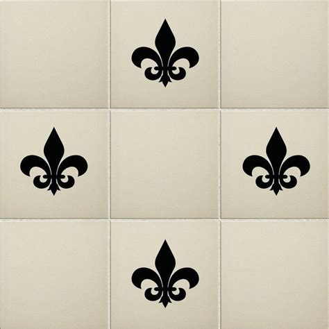 Fleur De Lis Vinyl Tile Sticker Lily Wall Decal Transfers Etsy Uk Vinyl Tile Fleur De Lis