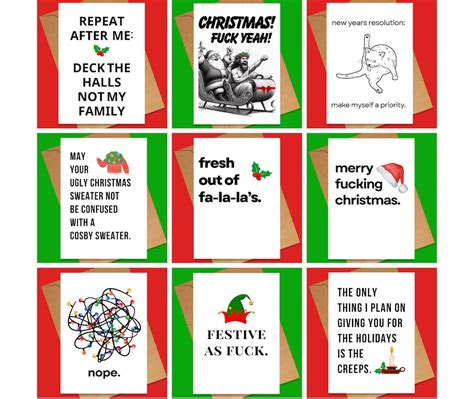 Funny Christmas Cards/sarcastic Christmas Cards/snarky Holiday Cards ...