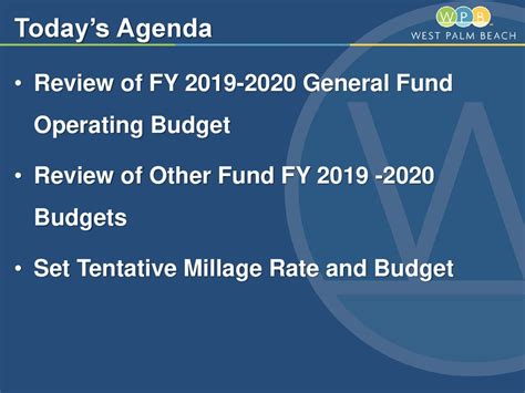 First Public Hearing To Adopt The Tentative Budget And Millage Rate