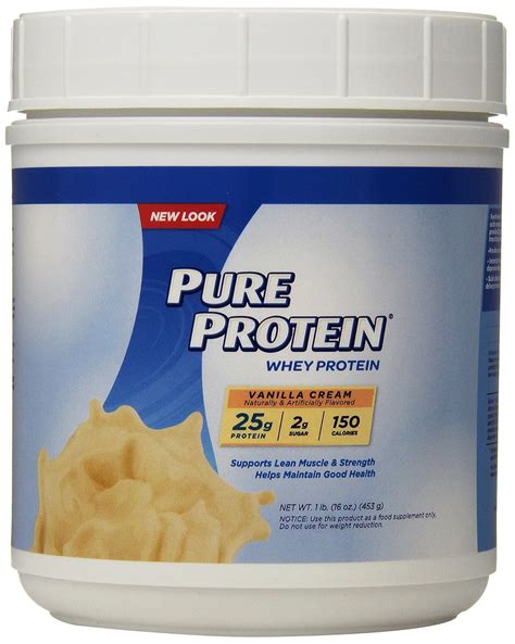 Pure Protein 100 Whey Powder Vanilla Cream 1 Pound Ebay