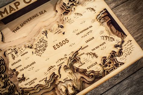 Game of Thrones 3d Wood Map | Etsy