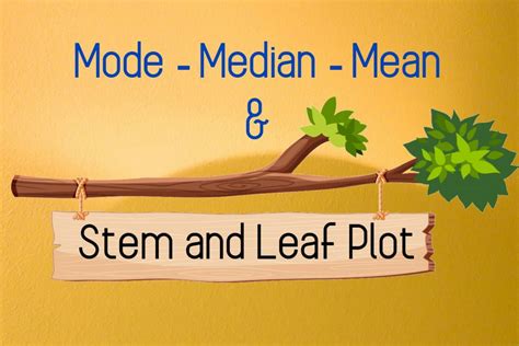 Stem and Leaf Plot | Mode, Median and Mean | Math Tutor