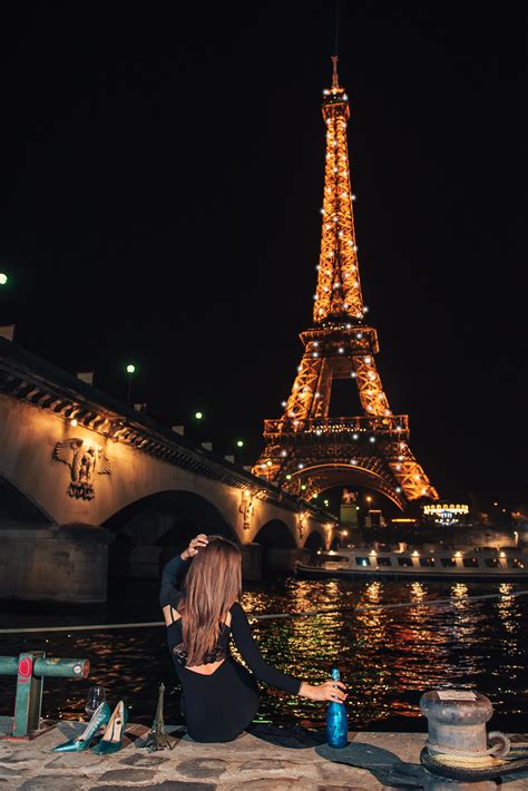 Eiffel Tower At Night Photography