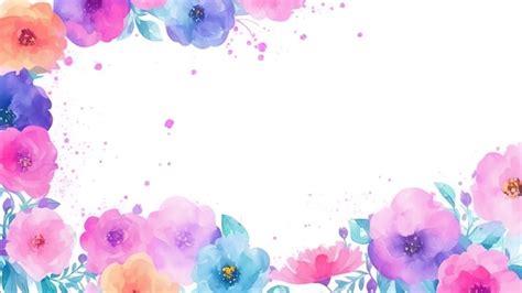 Aquarela Floral Fundo Em Tons Pastel Foto Premium