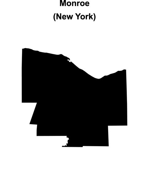 Monroe County, New York blank outline map 46856197 Vector Art at Vecteezy