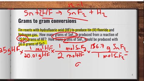 Chemistry Video 6 3 Gram To Gram Stoichiometry Conversions Youtube