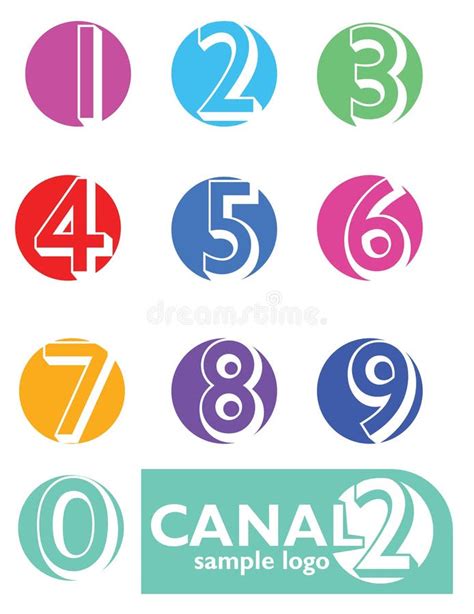 numbers logo stock vector illustration  high