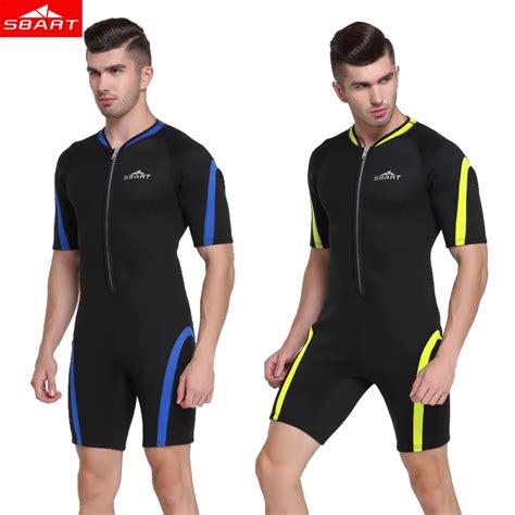 Sbart Men 2mm Wetsuit Short Sleeve Freediving Spearfishing Diving