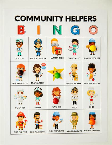 Printable Community Helpers Bingo From 30daysblog