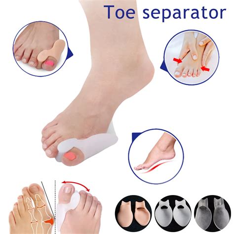 Big Toe Separator Cover Silicone Gel Thumb Set Pair Relieve Foot Pain