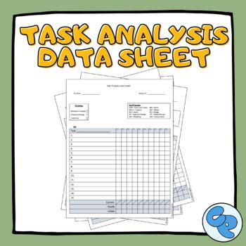 Task Analysis Data Sheet For ABA Instruction Editable By Creative Plug