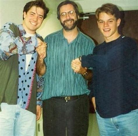 Matt Damon And Brendan Fraser On Set Of School Ties Encino Man George