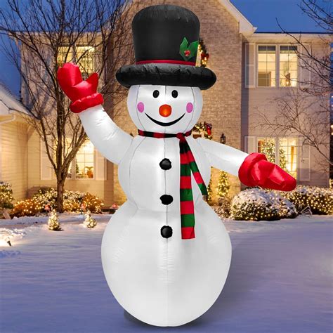 Ft Christmas Inflatable Snowman Outdoor Decoration Blow Up Snowman