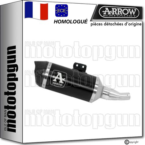 Arrow Pot Echappement Approuve Indy Race Aluminium Noir Cc Ktm Duke