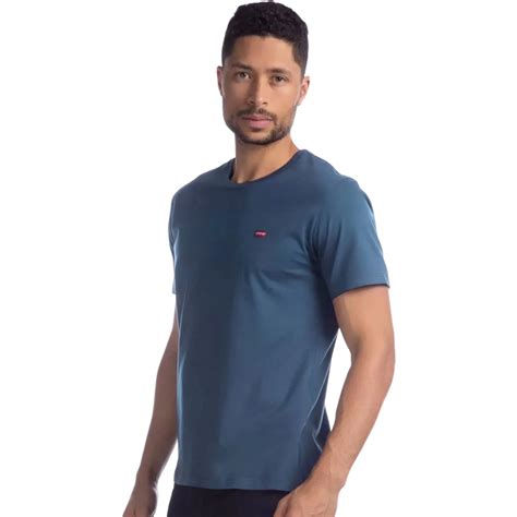 Camiseta Masculina Levis Basic Azul Médio LB0020098