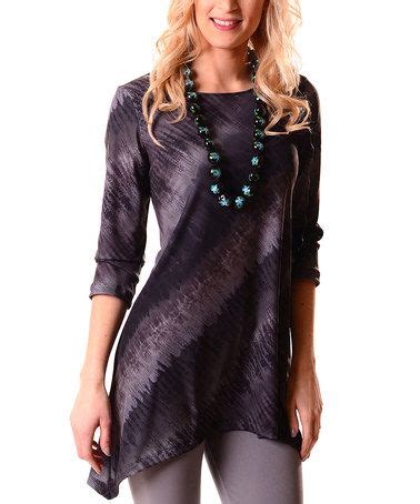 Black Thunder Gray Tie Dye Sidetail Tunic Grey Tie Dye Grey Tie