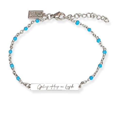 Geloof Hoop Liefde Bar Armband Turquoise Sieraad Met Een Boodschap