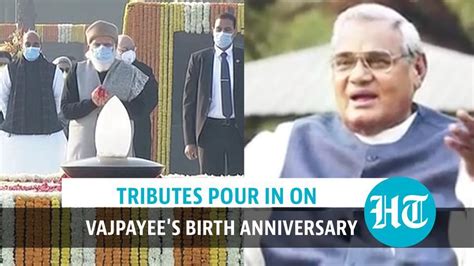 Pm Modi President Pay Tribute To Atal Bihari Vajpayee On 96th Birth