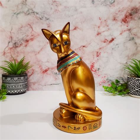 Vintage Egyptian Goddess Bastet Cat Sculpture Bastet Goddess Altar