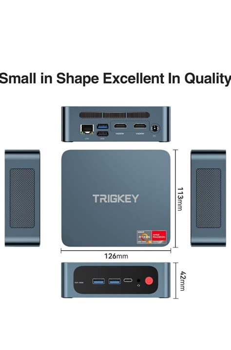 TRIGKEY Desktop Computer Ryzen 5 5560U 6 Cores 12 Threads 8 GB DDR4